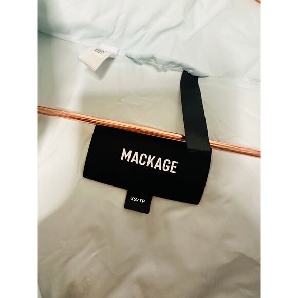 MACKAGE Women's Tessy Light Blue Drawcord Hem Pockets Duck Down Jacket Size XS - Picture 7 of 10